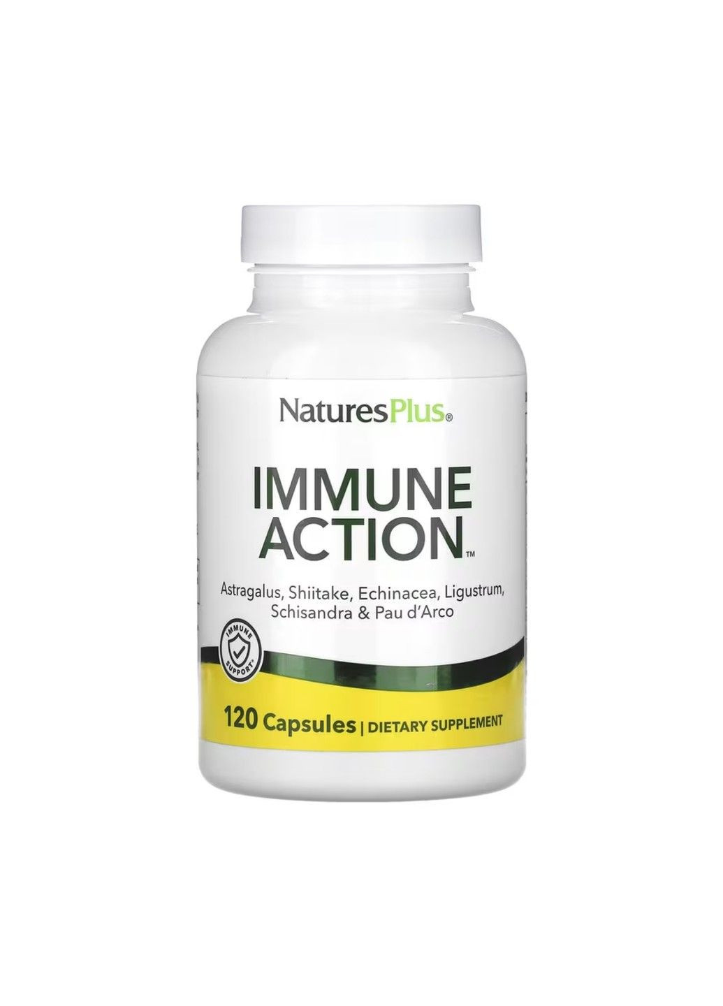 NaturesPlus, Імуностимулюючий засіб Immune Action, 120 рослинних капсул Nature's Plus (361319982)