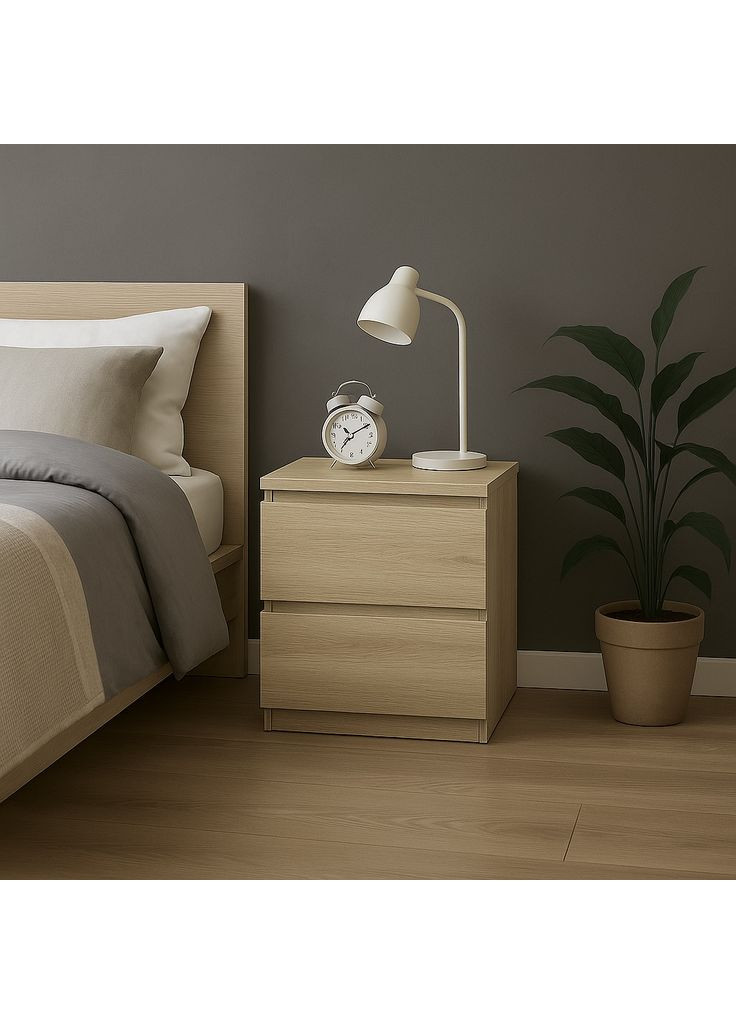 Тумба приліжкова на 2 шухляди 40х40х54.4см MEBEX (353390277)