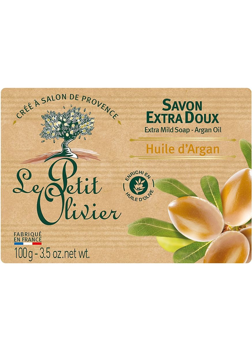 Мило екстраніжне з екстрактом арганової олії Vegetal Oils Soap Argan Oil 100g (149799-28603) Le Petit Olivier (368620333)