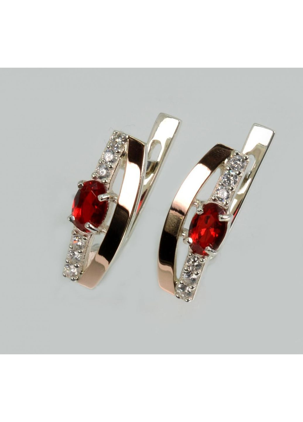 Срібні сережки з золотими накладками Silver Style (367112635)