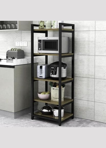 Стелаж кухонний з дерева Мідлен 555 венге-мускат (СТА-5551531207) No Brand (327860095)