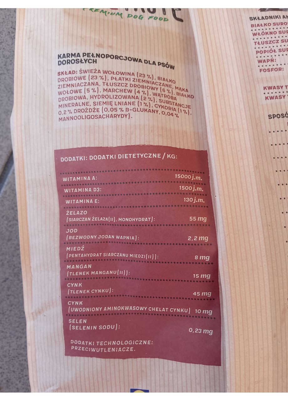 Корм для собак Orlando PureTaste с говядиной без сахара и зерна 2 кг Lidl (356671396)