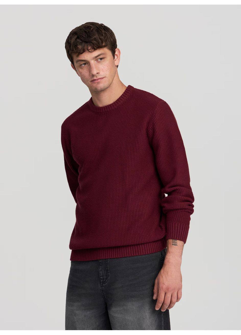 Бордовий зимовий светр чол Terranova