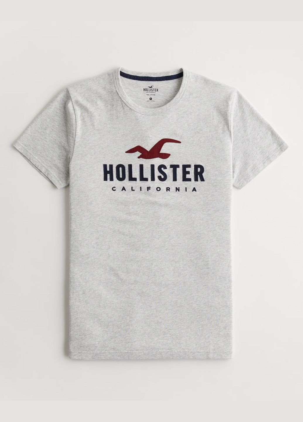 Светло-серая футболка hc9646m Hollister
