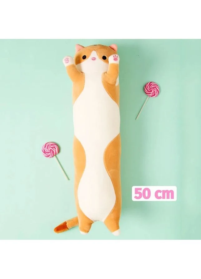 Мягкая игрушка кот обнимусь для детей 50 см, Мягкая подушка батон, Подушка для объятий кот батон YR-33 No Brand (385762419)