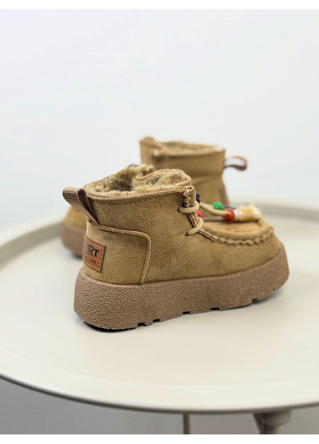 Черевики зимові дитячі бежеві 1671 No Brand (370805682)