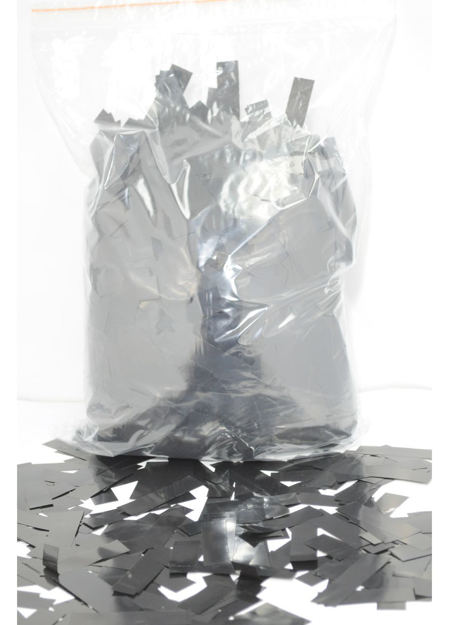 Конфетти – Метафан черный матовый двусторонний с лаковым блеском. No Brand (368969761)