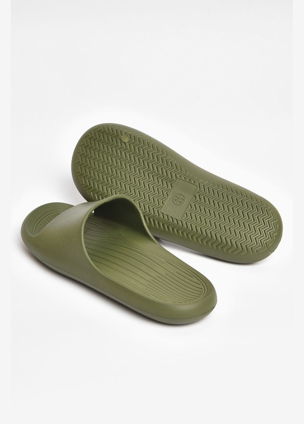 Хаки кэжуал шлепанцы мужские пена цвета хаки Let's Shop