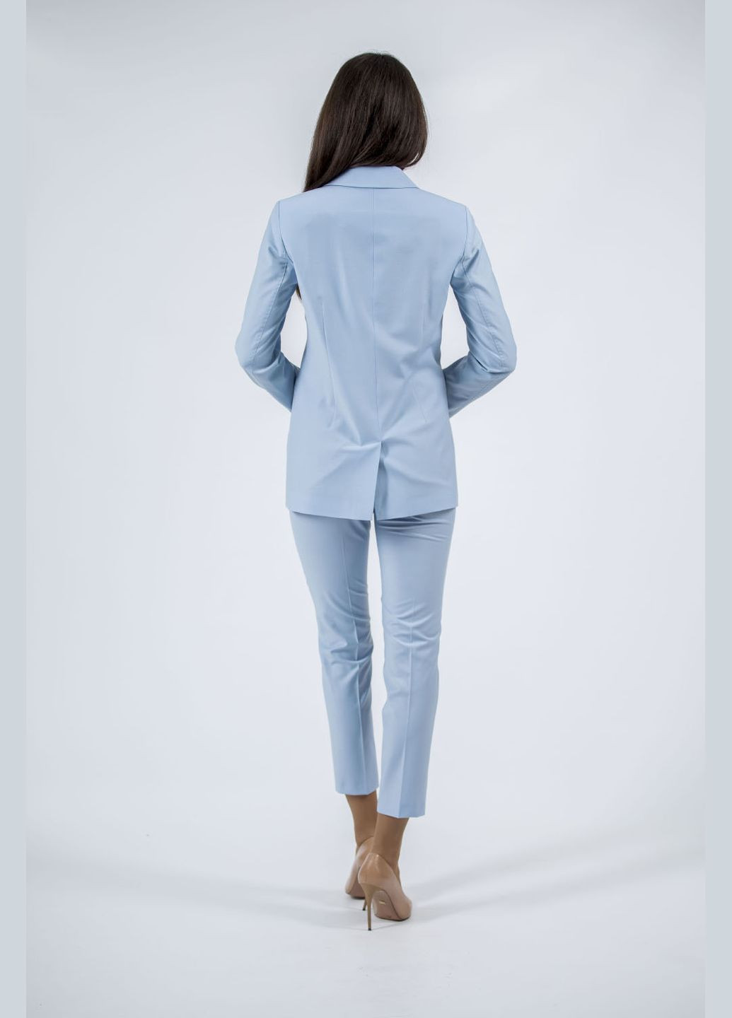 Жіночий класичний однотонний піджак з поліестеру, (блакитний, ), 40420 Perspective (329727459)