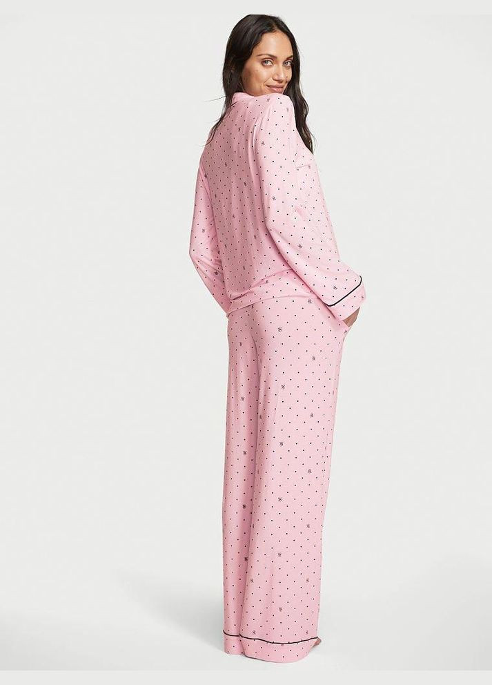 Розовая всесезон пижама modal long pj set m розовая Victoria's Secret