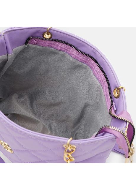 Сумка шоппер женская из экокожи на плечо на цепочке средняя Фиолетовый 39089 Monsen (353302696)