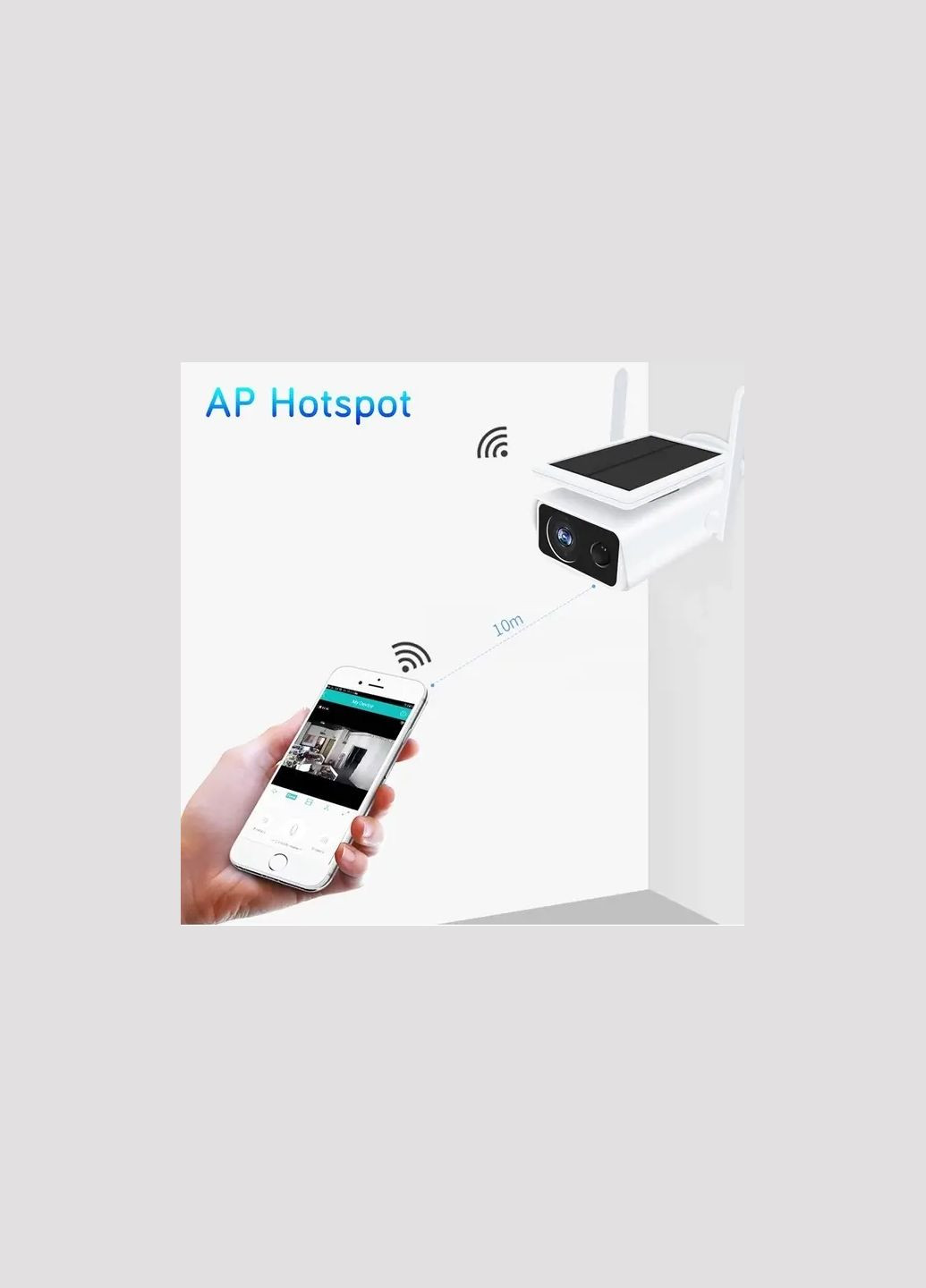 Автономная камера видеонаблюдения беспроводная для внешнего видеонаблюдения на солнечной батарее IP Solar WIFI Camera No Brand (371996401)