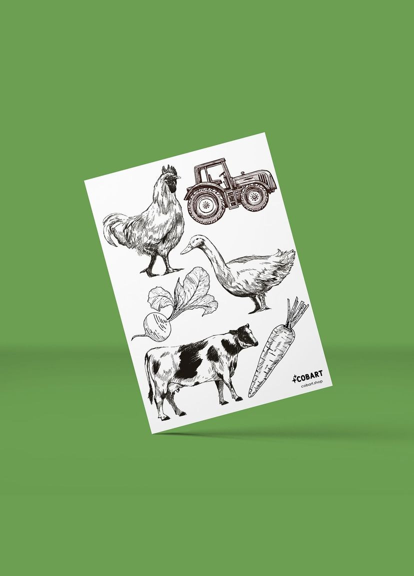 Набір прозорих стікерів VILLAGE Cobart (305845108)