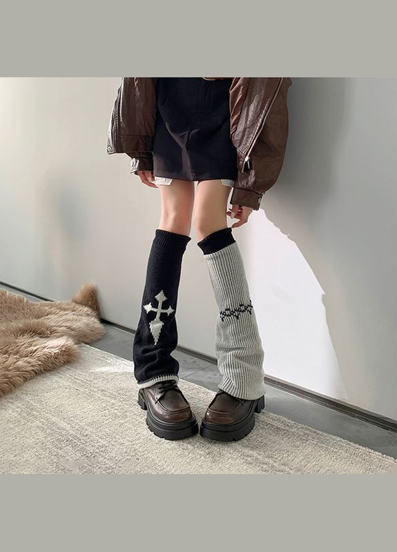 Гетри кльош у готичному стилі з хрестами двосторонні чорні One size No Brand (333968687)