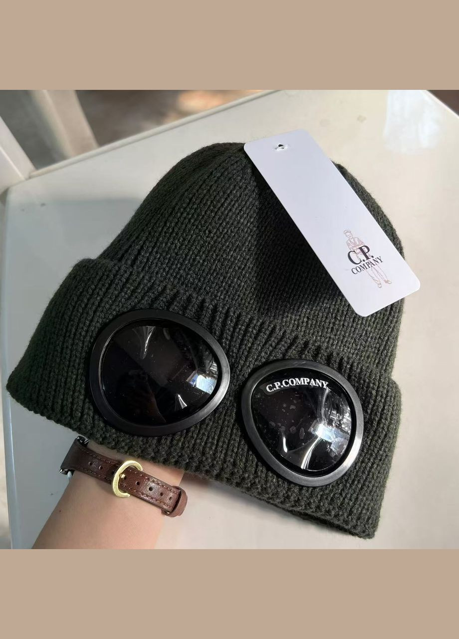 Шапка с двумя линзами,one size, черная C.P. Company (314808528)