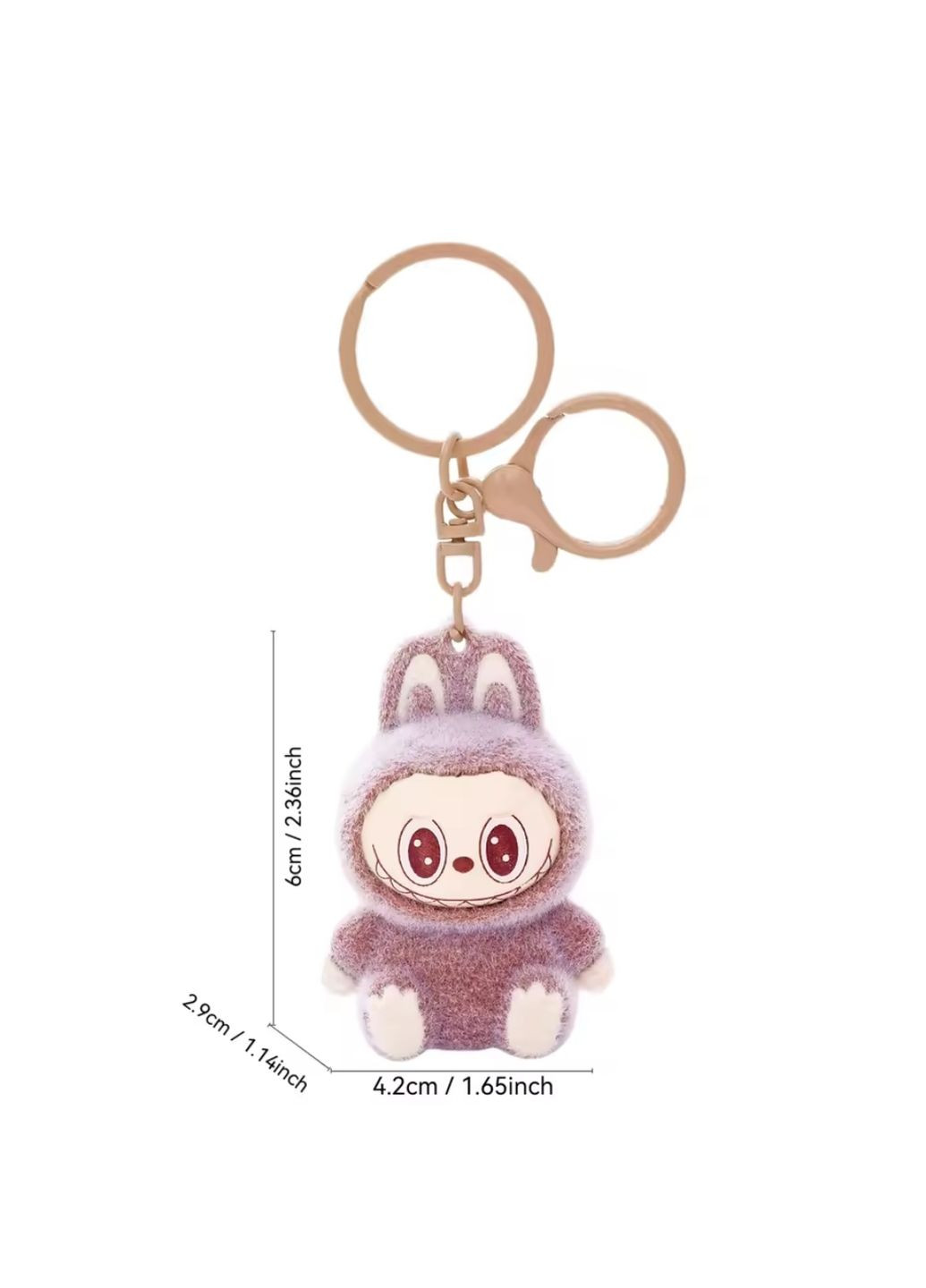 Брелок Лабубу, Labubu міні брелок для ключів 6см. М'який брелок Лабубу для сумок, ключів, рюкзаків САЛАТОВИЙ No Brand (342080421)