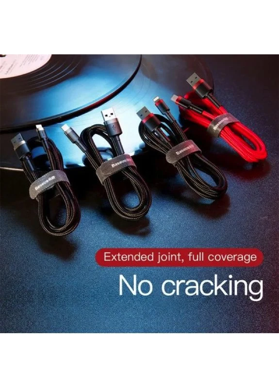 Кабель Cafule Cable USB For Lightning 1.5A 2м Gray+Black (CALKLF-CG1) Baseus Cafule Series (385617069)
