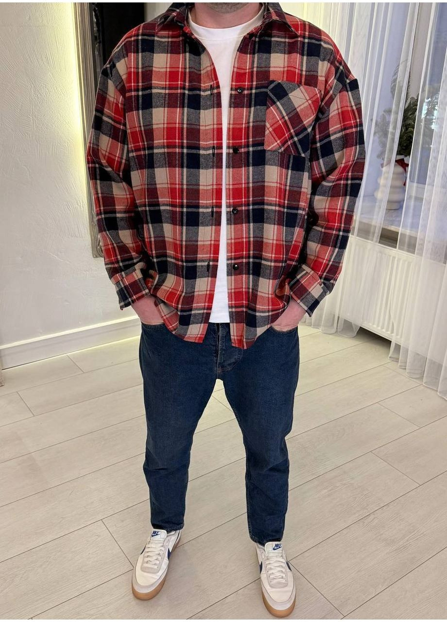 Красная рубашка однотонная Vione