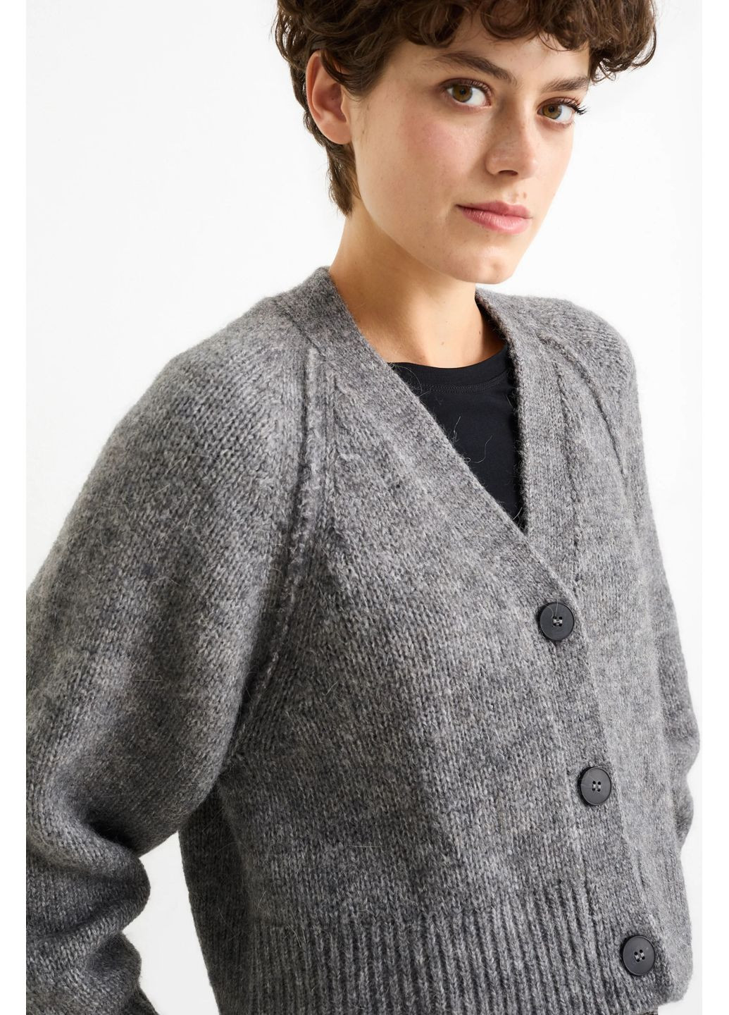 Кардиган у складі з вовною та альпакою C&A (370339859)