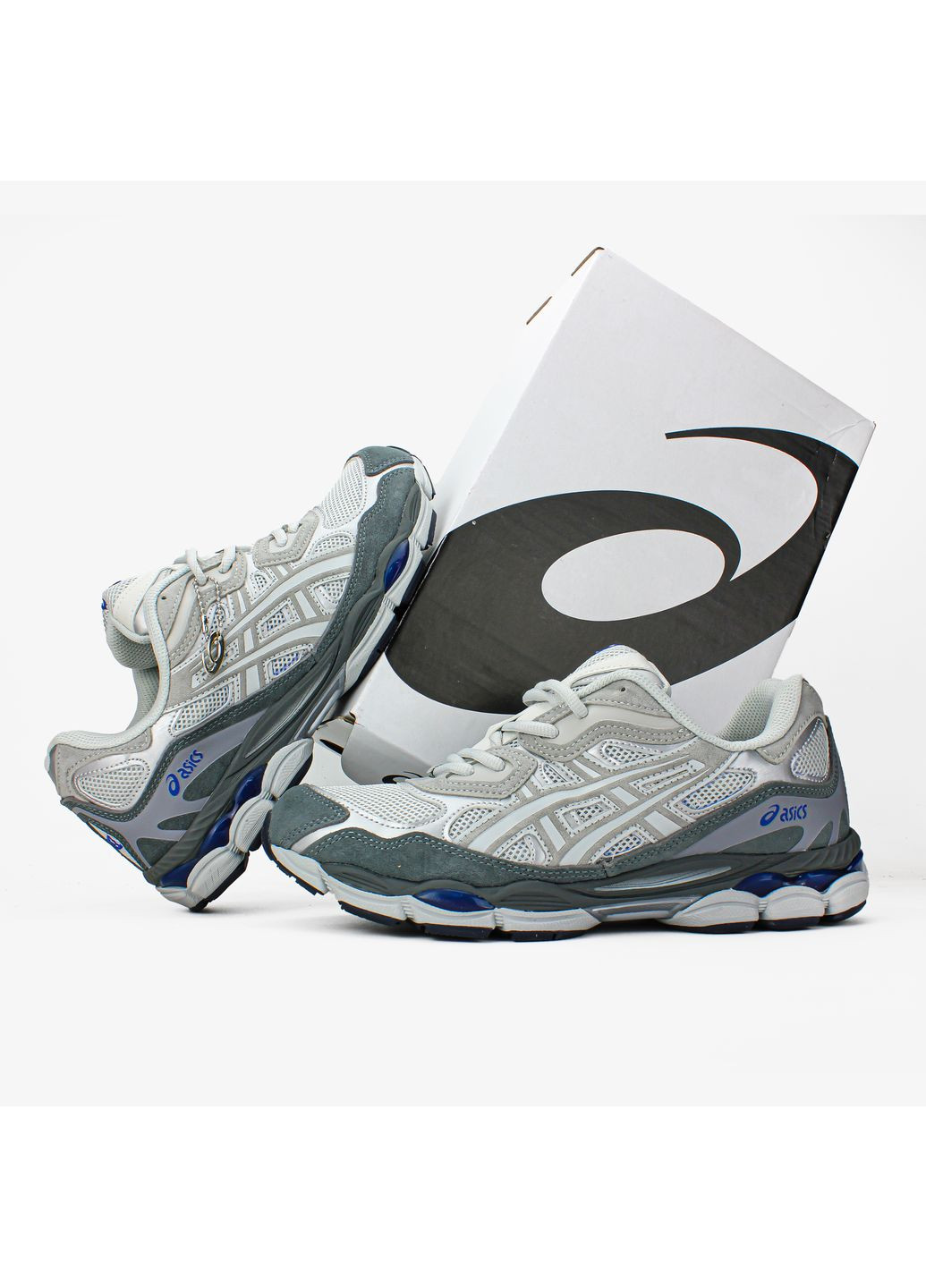 Серые демисезонные кроссовки мужские и женские asics gel nyc gravel | асикс гель-нюк серые No Brand