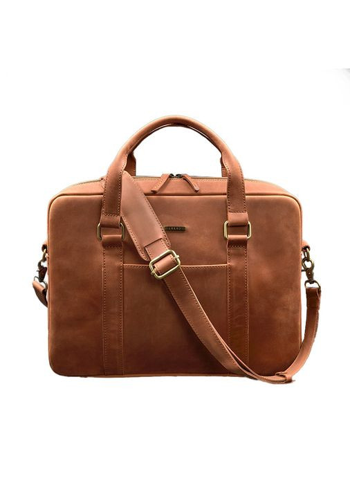 Кожаная сумка для ноутбука и документов светло-коричневая Crazy Horse (A-027949) BlankNote (327874299)