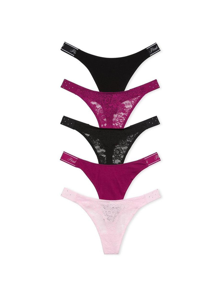 Набор трусиков LACE-UP LOGO стринги Victoria's Secret (315479061)