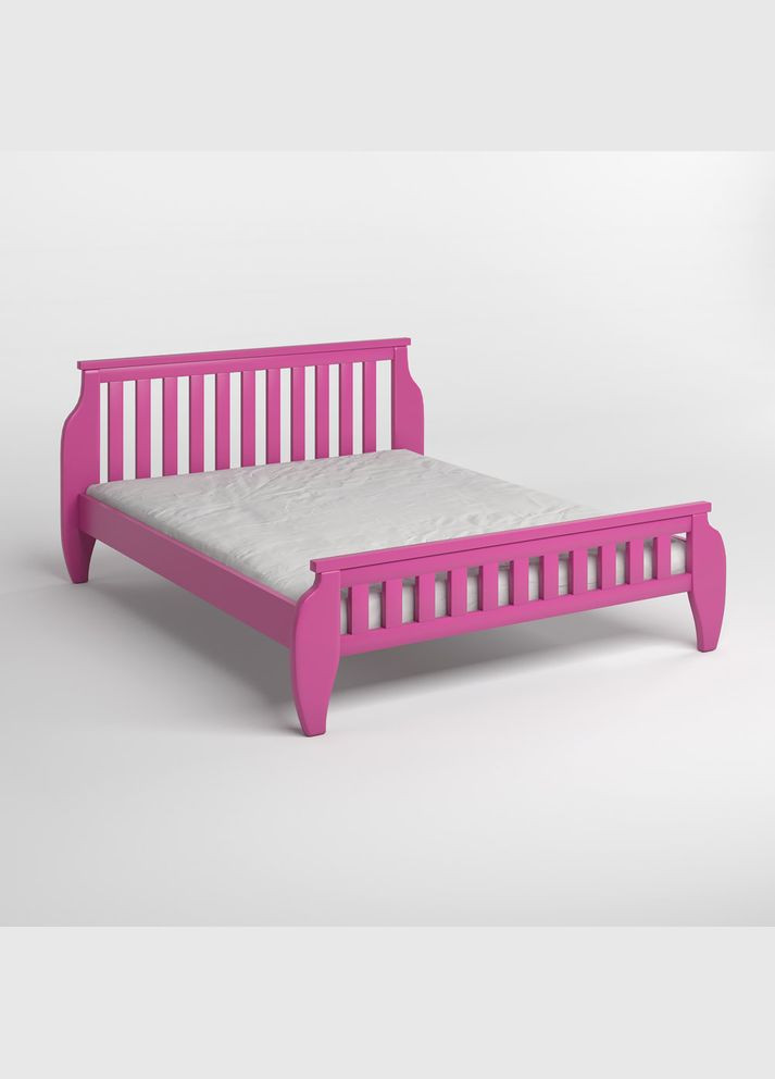 Двоспальне дерев'яне ліжко Прага (S2060R30B) 140х200 см (MBG-7108) Mebigrand (368281630)