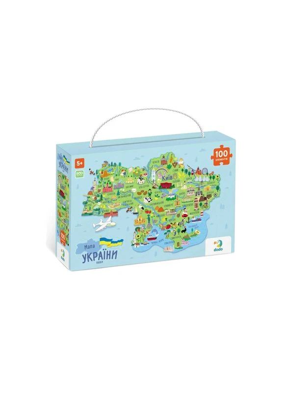 300267 Пазл «Карта України» 100 елементів DoDo Toys (388345838)