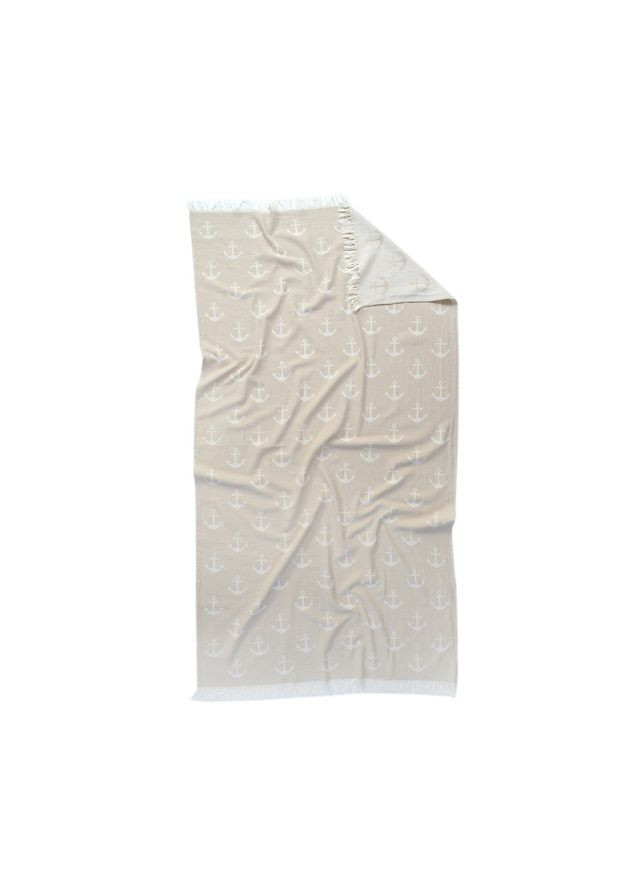 Lotus полотенце home pestemal - anchor 90*160 beige бежевый бежевый производство -
