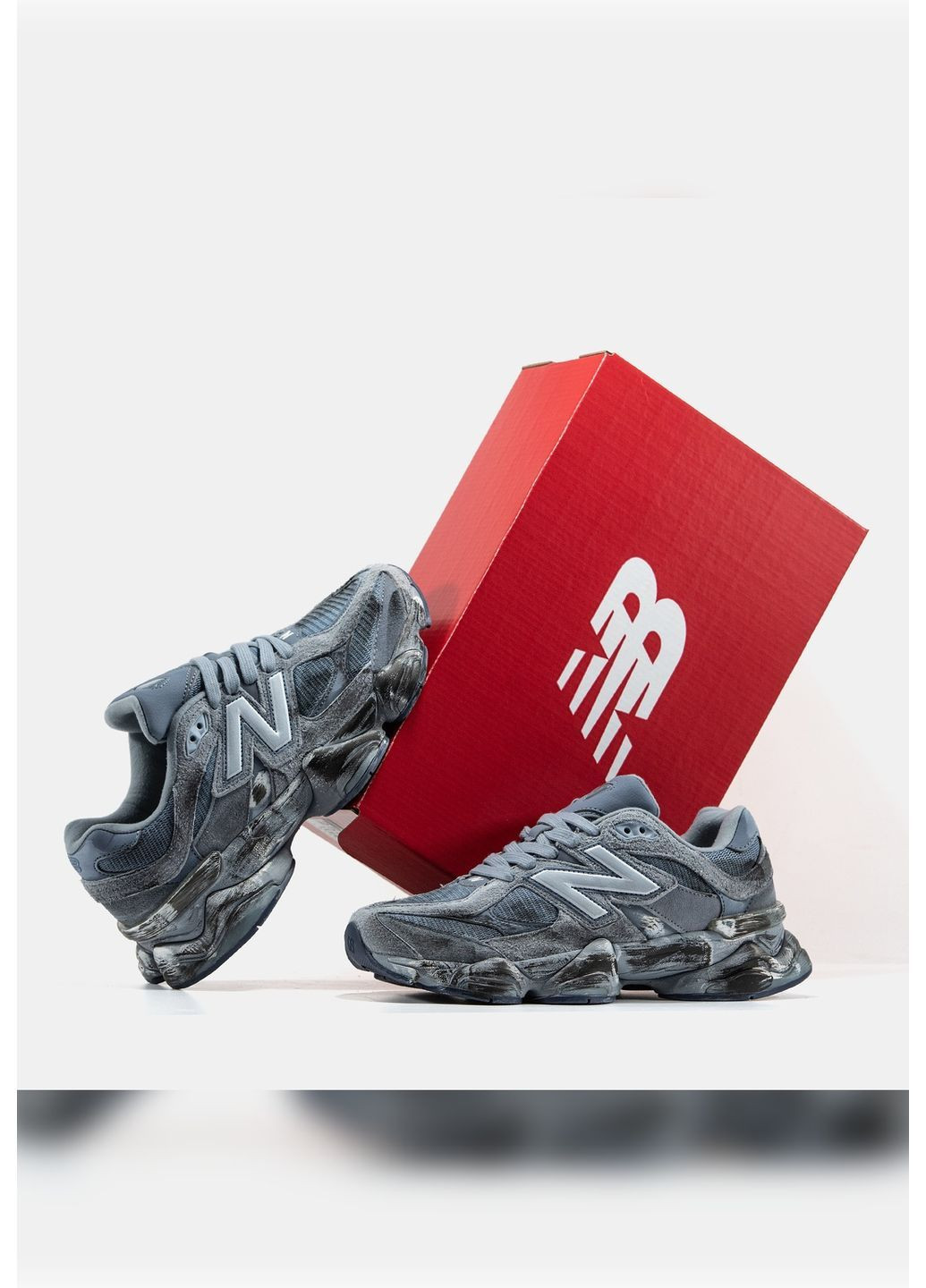 Сіро-голубі Осінні кросівки чоловічі new balance No Brand 9060