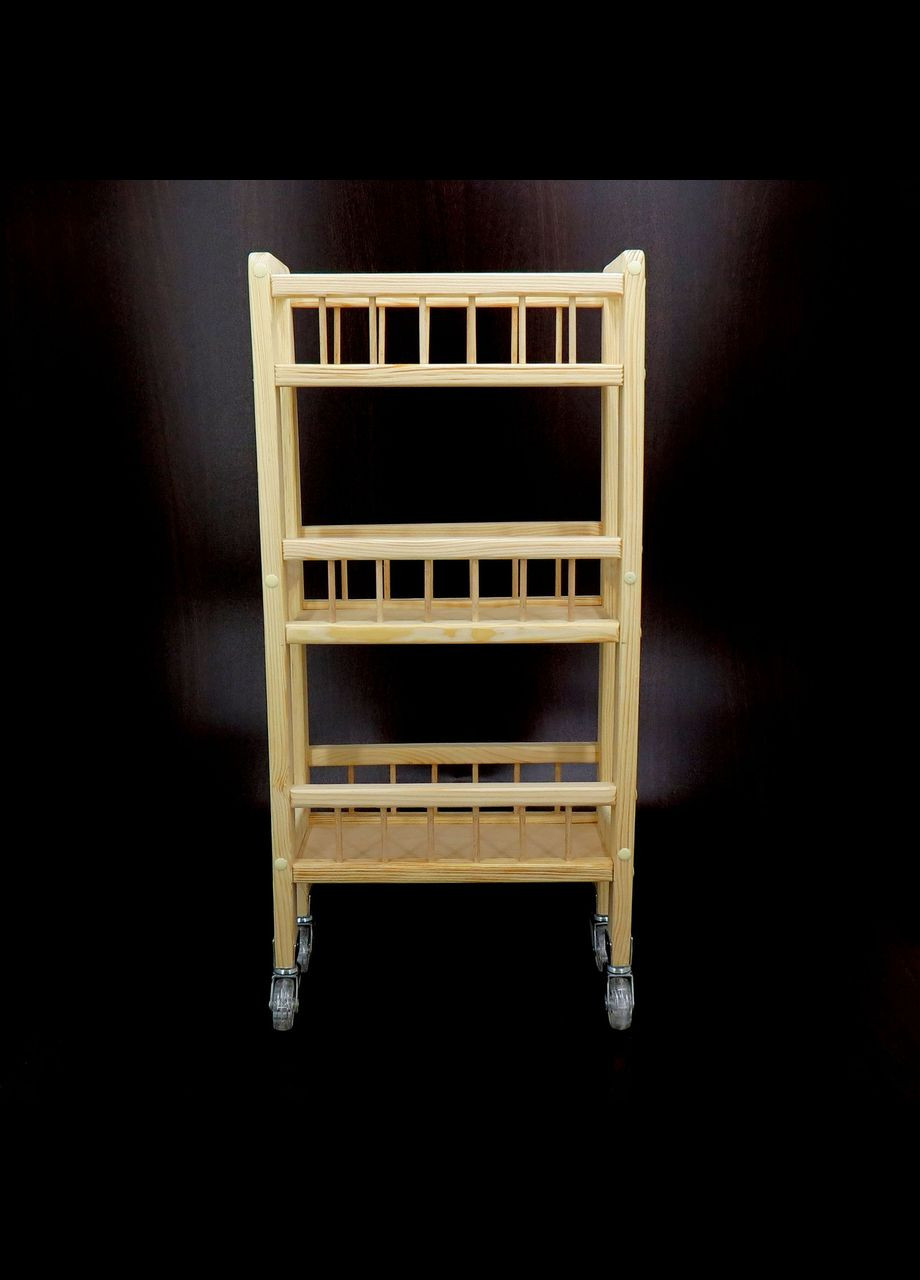 Етажерка на колесах з дерева Анкорідж бланже (ЕТА-000101) No Brand (327845426)