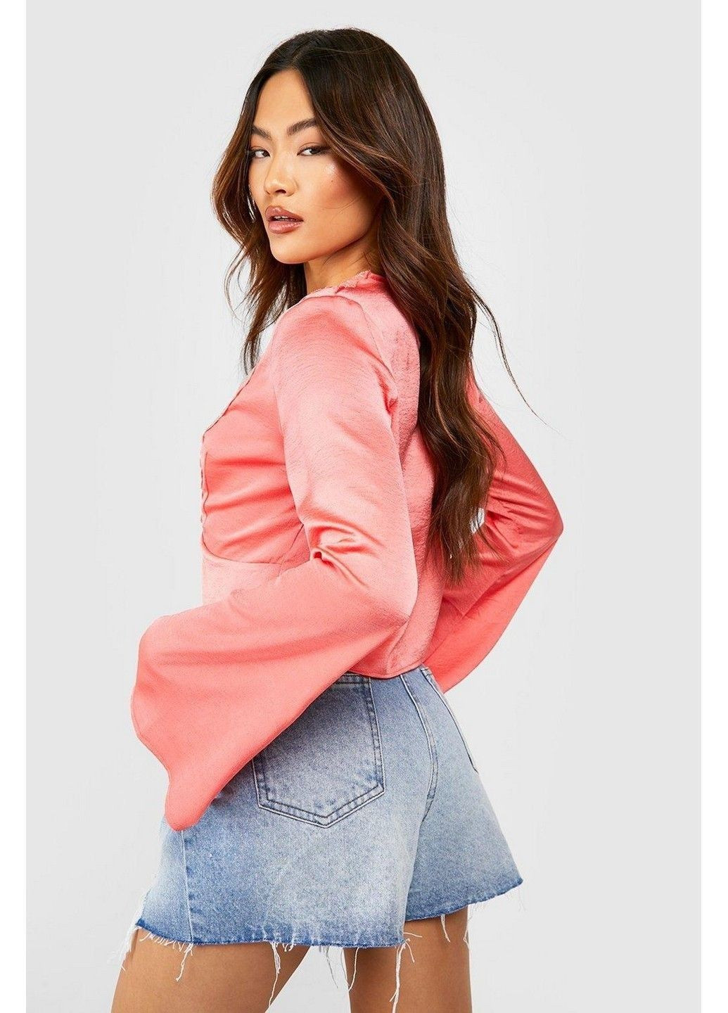 Коралловая блуза Boohoo