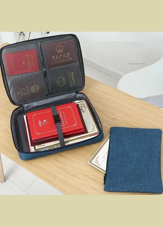 Сумка-органайзер для зберігання документів 2в1 Синя 35*26*10 см No Brand (306554405)
