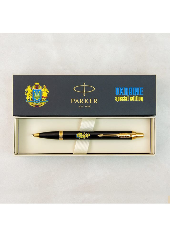 Ручка шариковая IM 17 UKRAINE Black GT BP Цветы 22032_T1050u Parker (361448133)