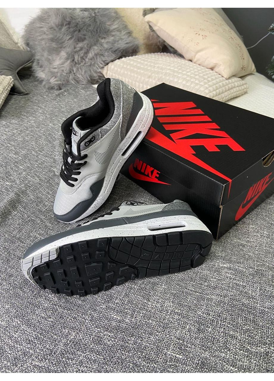 Сірі Осінні кросівки чоловічі nike air max 1 se wolf grey найк аір макс No Brand