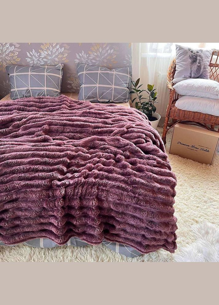 Плюшевый плед для дивана шарпей (П4К-Mpled003/2) No Brand (306633003)