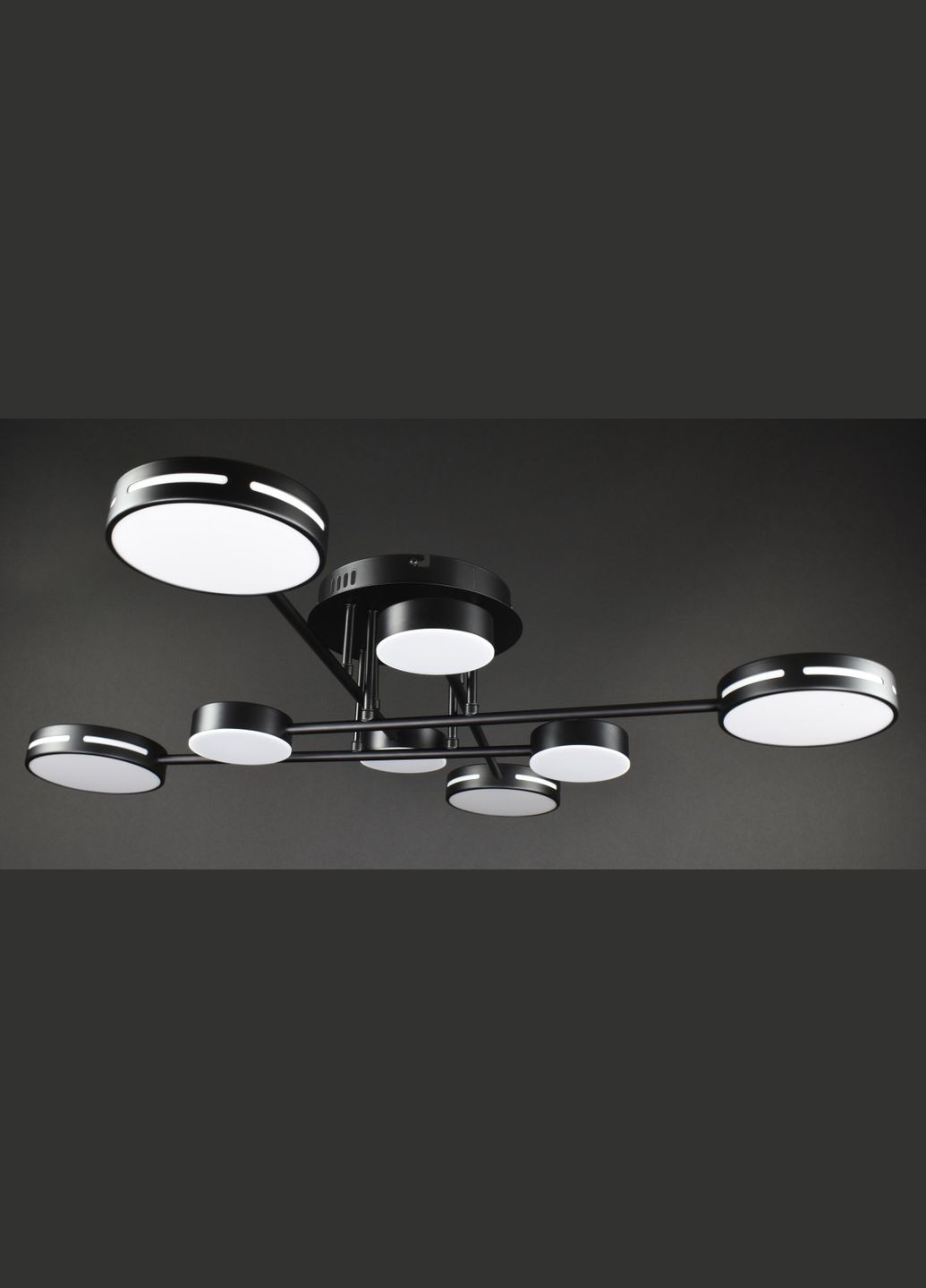 Люстра светодиодная потолочная LED светильник для квартиры на потолок лэд 27935 Черный 17х90х90 см. Sunnysky (364755460)