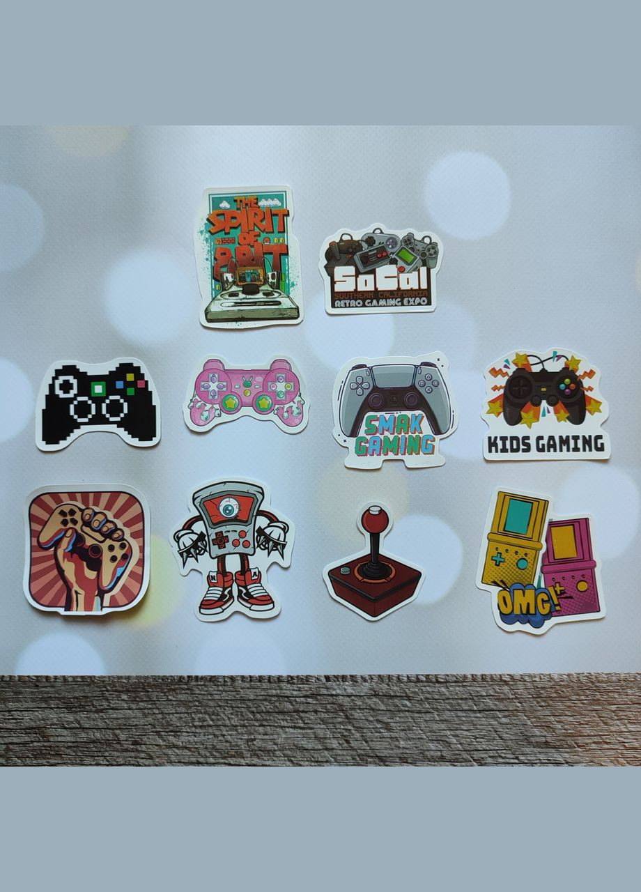 Наклейки, стикеры, стикерпак "Геймер". Набор из 10 шт. №5 SureGeek (322243852)