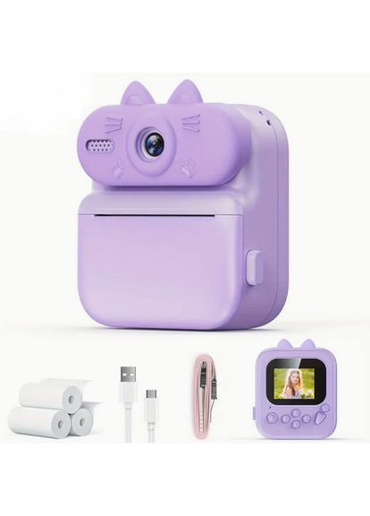 Цифровий дитячий фотоапарат з вушками для миттєвого друку та запису SD-377 No Brand (365755640)