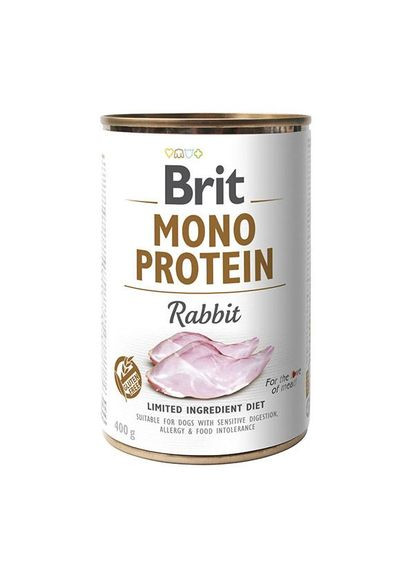 Вологий корм для собак Mono Protein з кроликом 400 г (8595602529797) Brit (364788778)