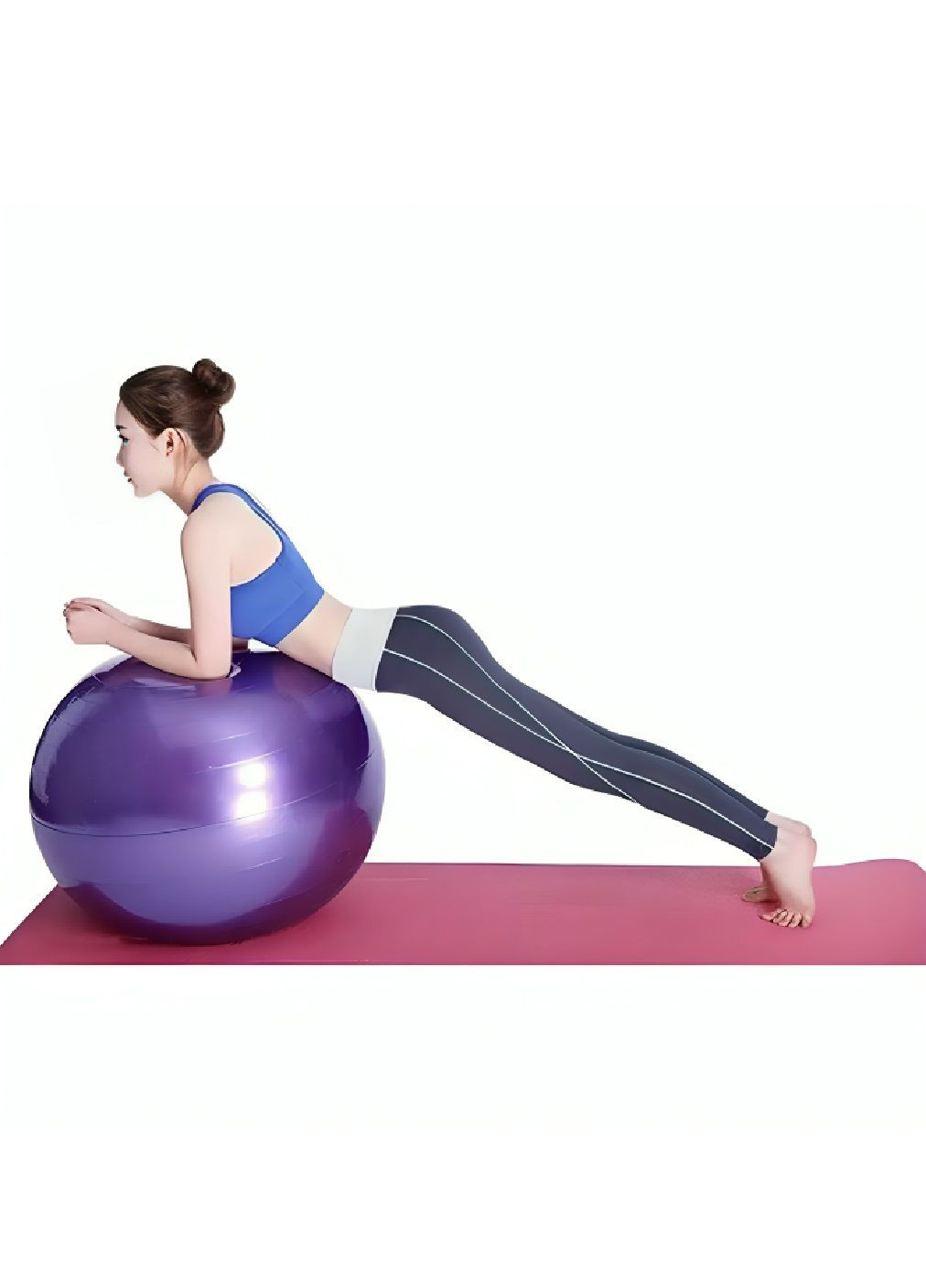 М'яч фітбол для фітнесу вправ йоги пілатесу з максимальним навантаженням до 200 кг діаметр 60 см (480517-Prob) Фіолетовий Unbranded (336592800)