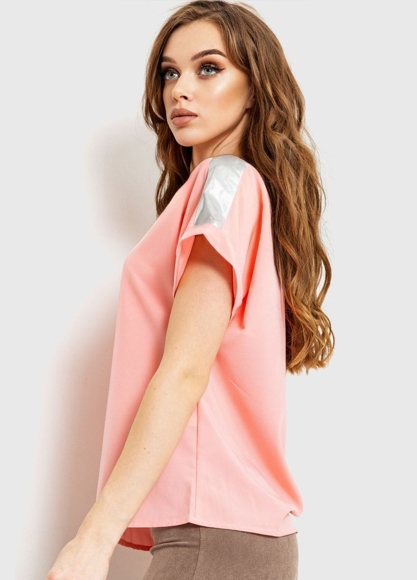Розовая демисезонная блуза повседневная, цвет светло-сиреневый, Ager