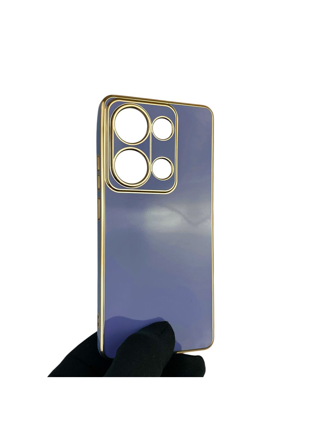 Чохол для Redmi Note 13 Pro 4G із захистом камери із золотою окантовкою на сяомі редмі нот 13 про синій gs1 Xiaomi (366233391)