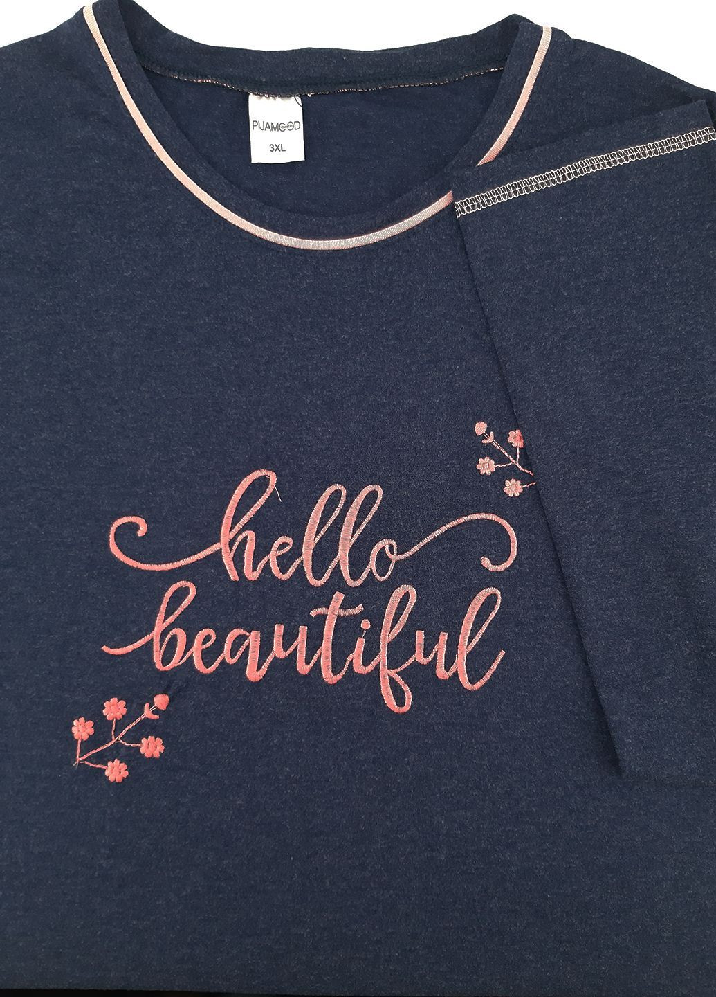 Серо-синяя пижама женская No Brand