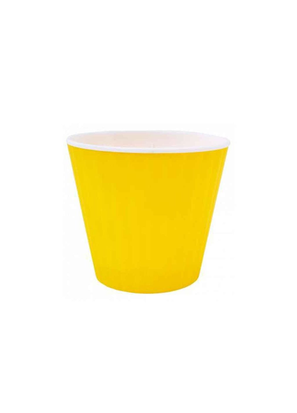 Вазон Ібіс 2,4л з подвійним дном 17,9*14,7 (т.жовтийбілий) ТМ АЛЕАНА Алеана (303416260)