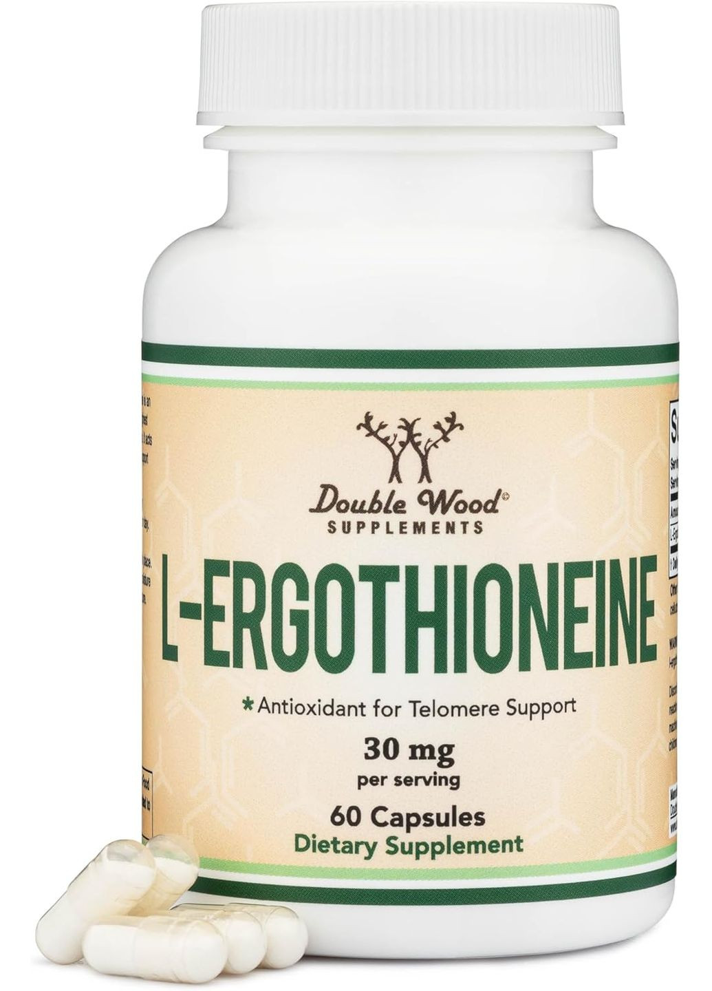 L-ерготіонеїн Double Wood Double Wood L-Ergothioneine 30 mg 60caps Double Wood Supplements (321999972)