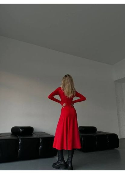 Красное платье меди, микродайвинг, р. (ст. 289sh) No Brand