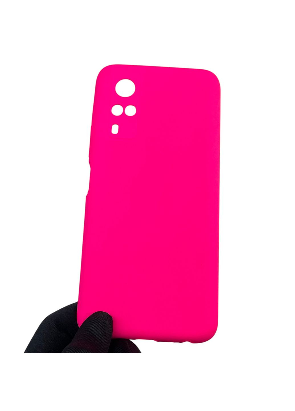 Чохол для Y51 силіконовий з мікрофіброю нековзний на віво у51 малиновий Vivo (366390397)