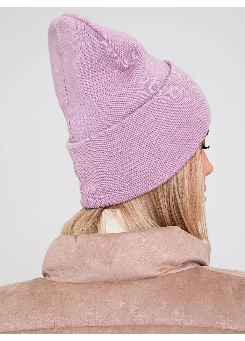 Молодежная двухслойная шапка бини лонг No Brand Шапка біні лонг лопата (362411558)