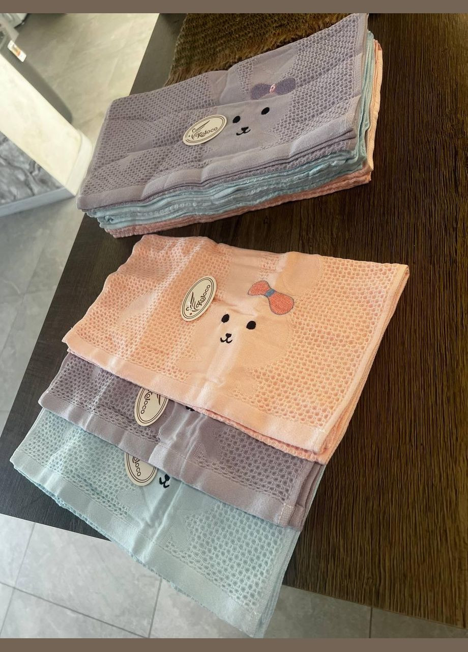 Набір рушників кухонних лляні 35х75 см 12 штук (П4К4-AL-kuhnya-001) No Brand однотонний комбінований